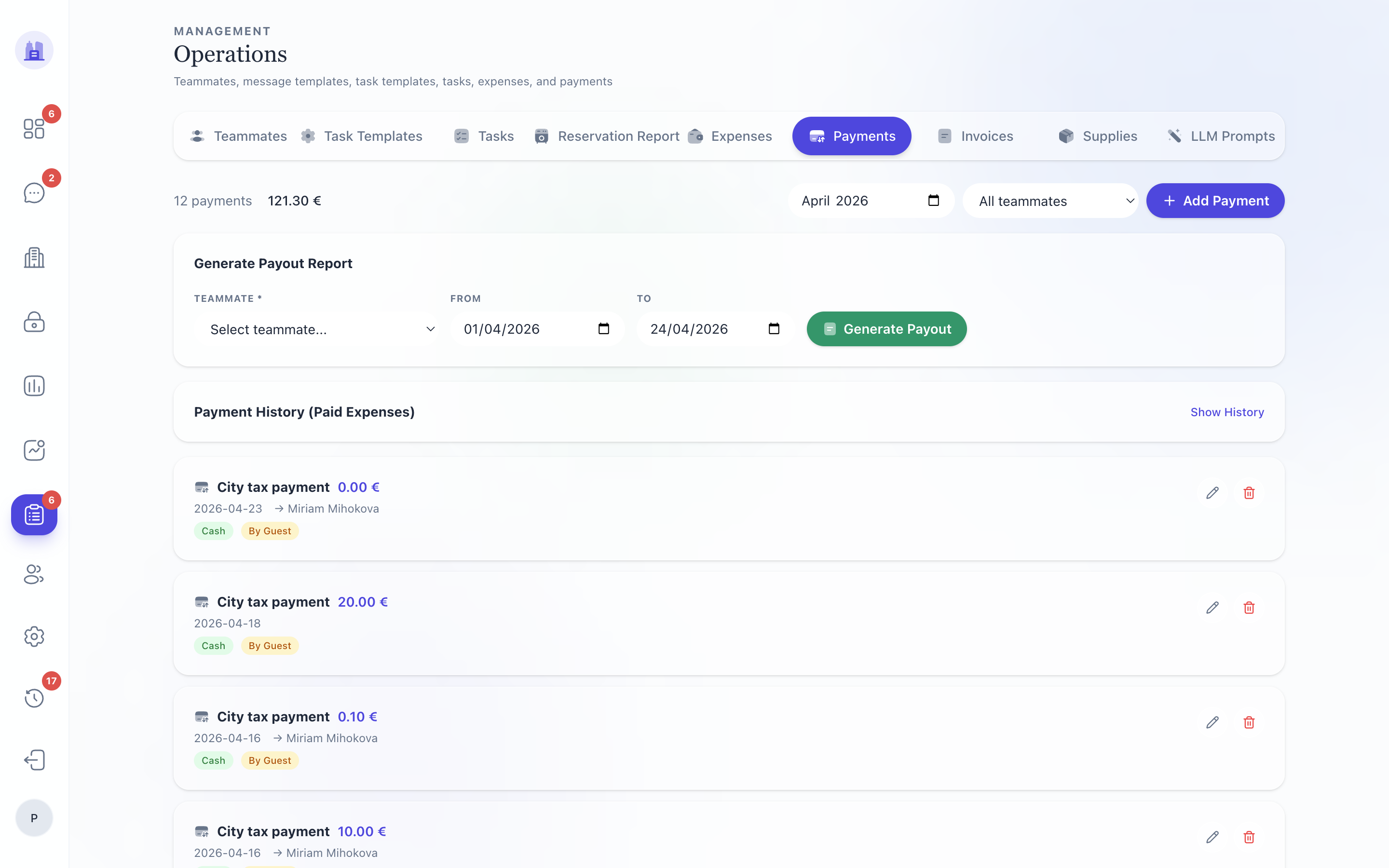 Operations Payments